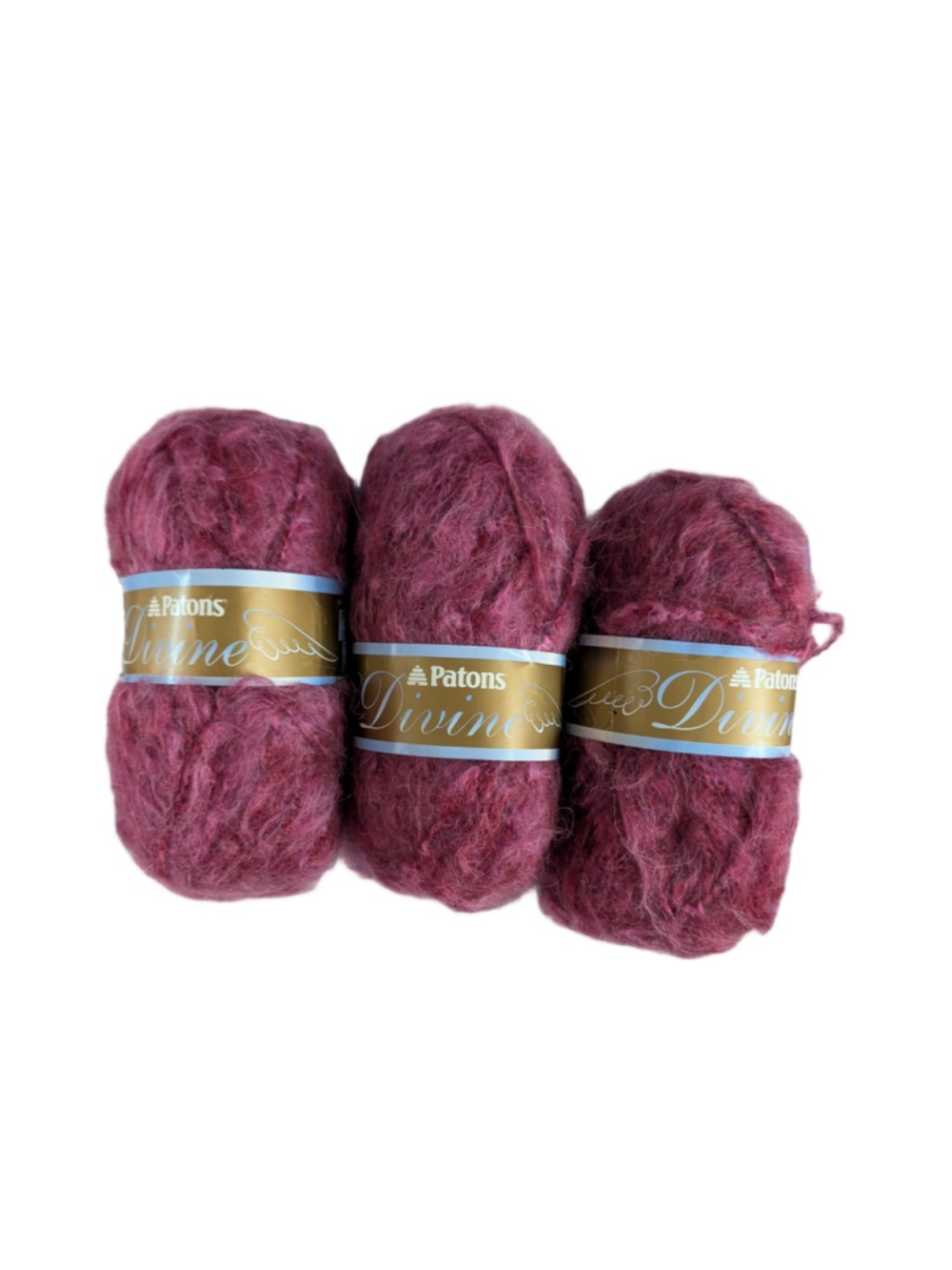 Patons Divine Bulky Yarn Lot of 3 in Richest Rose